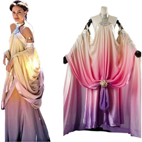 Hot Star Padme Amidala Wars Cosplay Costume Naberrie Lake Dress Adult Women Halloween Carnival Costumes