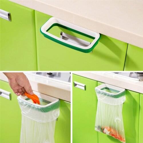 Practical 12.5*22cm Bag Hanging Kitchen Cupboard Door Back Style Stand Trash Garbage Bags Storage Holder Rack Kitchen Tools