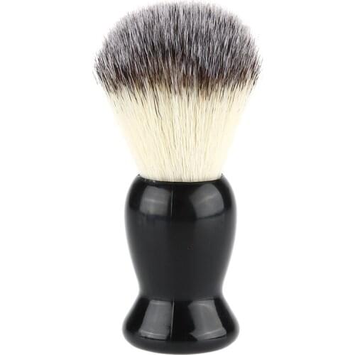 Shaving brush Black/White Synthetic Fibre Resin Handle Men Wet Shave Brushes
