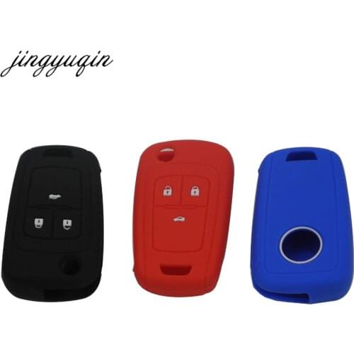 Jingyuqin Skin Silicone Key Cover Case for Chevrolet Cruze fit Buick Opel VAUXHALL Astra Corsa Antara Meriva Insignia fob