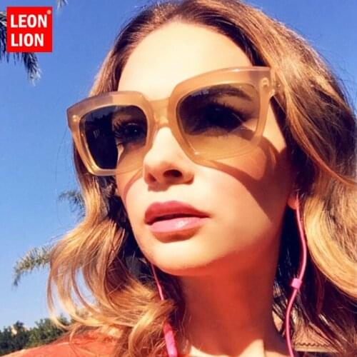 LEONLION Square Large Frame Sunglasses Women Goggles Brand Designer Glasses Men Vintage Sun Glasses Eyewear Pink Shades For Wome