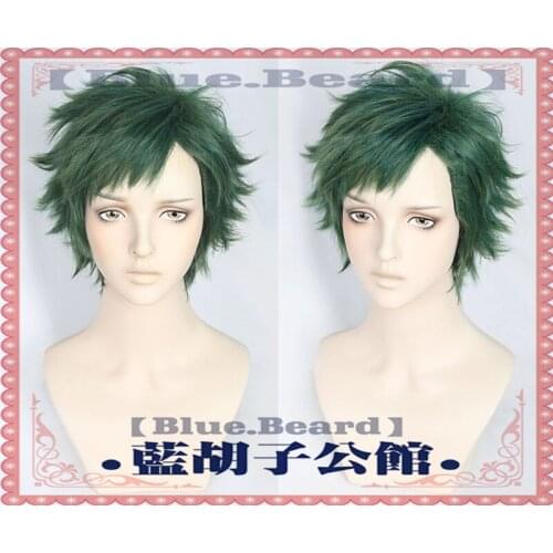 Styled Trey Clover Cosplay Wig Twisted Wonderland Cosplay Men Short Green Wig Cosplay Anime Cosplay Wigs