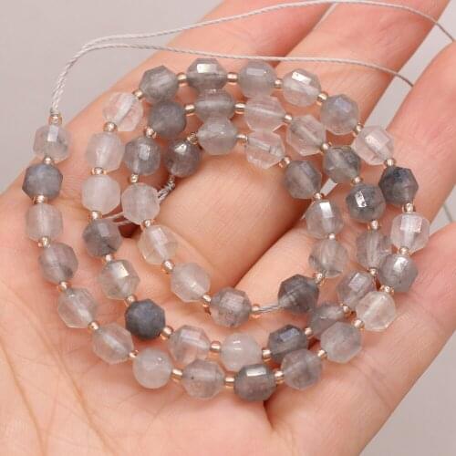 High-Quality Beaded Natural Flash Stone Exquisite Irregular Round Faceted Beads For Jewelry Making DIY Female Bracelet 6mm