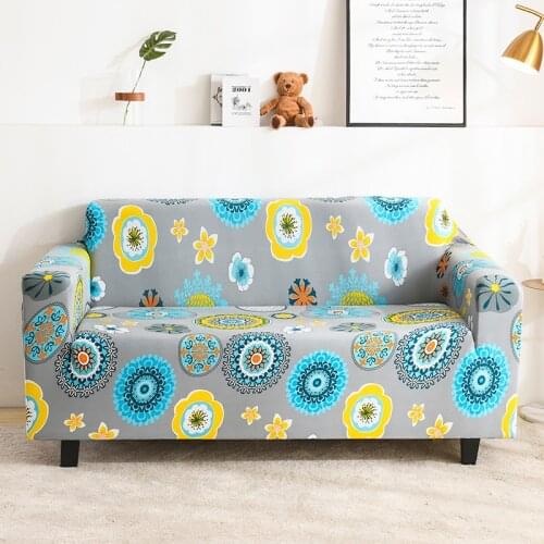 YANYANGTIAN Milk Silk plaid sofa cover floral corner sofa cover stretched couch covers for sofas Elasticated sofa covers