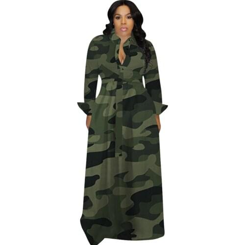 S-4XL Womens Short Sleeve V-neck Maxi Dress Loose African Floral Print A-line Skirt Dress XL with Pocket Belt