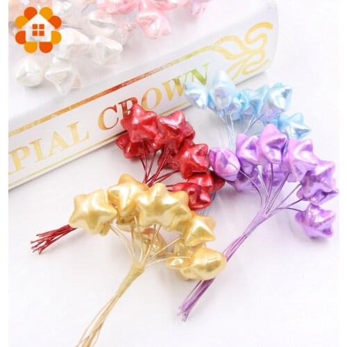 10pcs/lot Foam Star Artificial Flowers Bunch Colorful DIY Headwear Accessories Wedding Festival Home Table Garden Decor Supplies