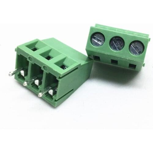 100pcs KF128-5.0-3P PCB Screw Terminal Block Connector KF128-3P KF128 Screw 3Pin Pitch 5.0mm Straight Connection terminal block