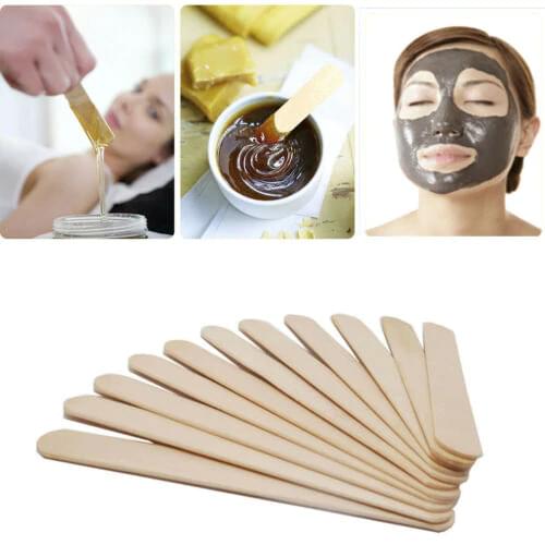 100PCS Woman Wooden Body Hair Removal Sticks Wax Waxing Disposable Sticks Beauty Toiletry Kits Wood Tongue Depressor Spatula New