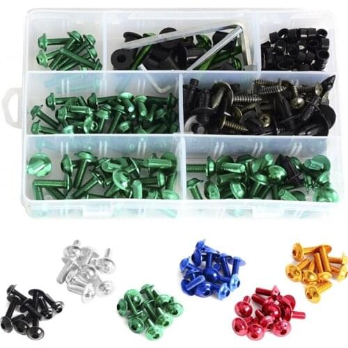 2020 New 251Pcs Motorcycle Fairing Bolts Kit Bodywork Fastener Clip Screws Nut for Motorbike Repair Modification Parts