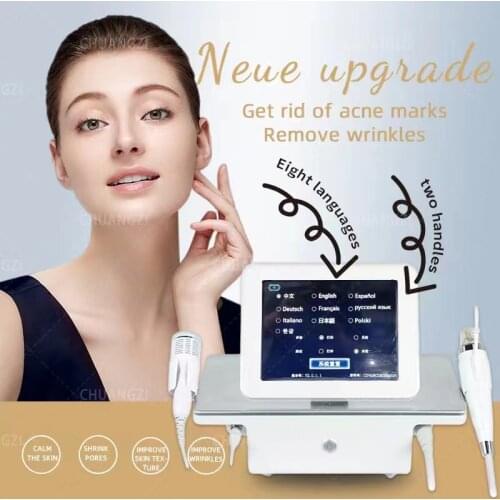 2 in 1 Gold RF Microcrystal Multi-kinetic Energy Beauty Instrument Face wrikle removal/slimming beauty machine