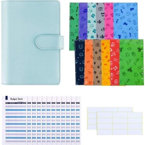 27 Pcs PU Budget Binder With Cash Envelope,Weekly Calendar And Monthly Personal Budget Plan, 6-Ring Binder Cash Envelope