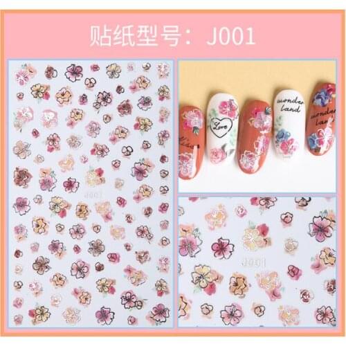 3D Holographic Nail Sticker Silver Metallic Adhesive Transfer Manicure Decals Nail Sticker Decals for Manicure Gel Polish Tips