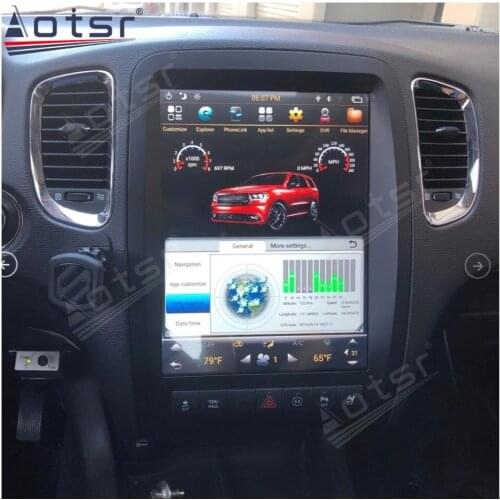 Android 8.1 Tesla Style Vertical Screen BT WIFI GPS Navigation Car Multimedia Radio Player For dodge Durango 2012-2019 head unit