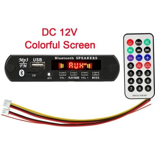 Bluetooth 5.0 MP3 Player Decoder Board Module Wireless Audio Receiver Handsfree With Mic support TF card FM Radio 3.5mm AUX Kit