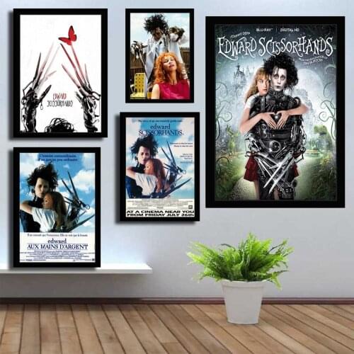Edward Scissorhands Classic Movie HD Star Wall Home Decor Canvas Painting Art Nordic Decoration Bar Barber Shop Room Poster