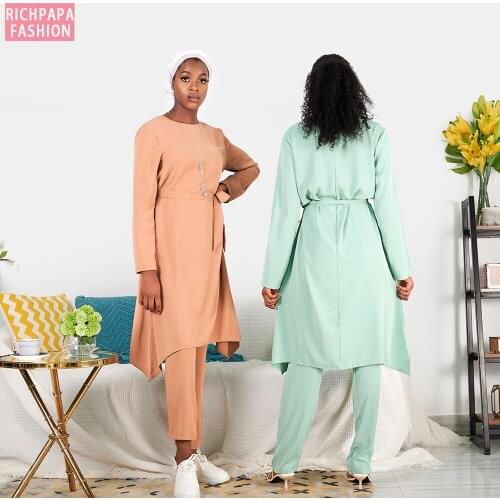 European American Clothing South Africa Dubai Abaya Musulman Ensembles Dress Muslim Sets African Dresses For Women Clothes