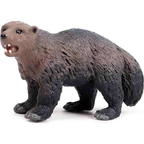 A Wolverine Animal Figure Collectible Toys Wild Animal Cognition Action Figures Kids Plastic Model Toys