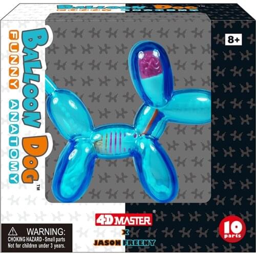 Blue Balloon Dog 4D Master Artist Jason Freeny assembled mini transparent perspective bone anatomy