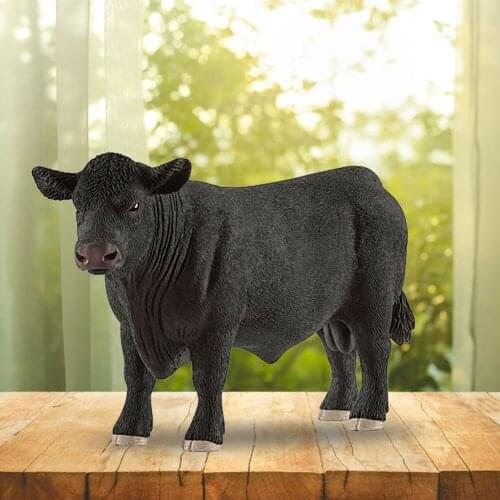 5.5inch Black Angus Bull Toy Figurine PVC Wild Life Action & Toy Figures Office Home Car Decoration 13879 NEW Kids Fidget Toys