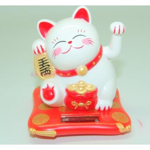 IMITATION CERAMIC PLASTIC SOLAR CARTOON CAT