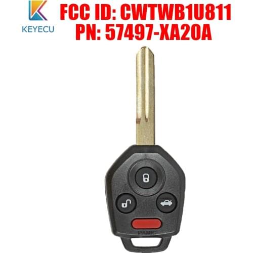 KEYECU Remote Key Keyless ASK 315MHz 4D62 Chip for Subaru Tribeca 3.6L Base 2011-2014 FCC ID: CWTWB1U811, P/N: 57497-XA20A