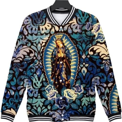 Our Lady Of Guadalupe Virgin Mary Mexico Mexican 3D Jacket Hip Hop Sweatshirt Harajuku Oversized Hoodies Brand Jackets Clothes