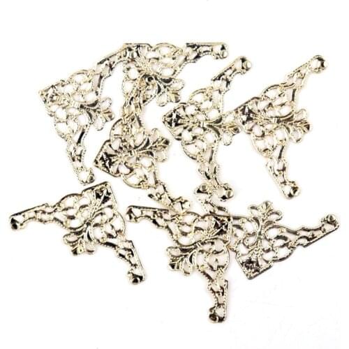 Metal Corners For Books Scrapbooking Photo Albums Menus Corner Protectors Metal Crafts DIY Ornament 35x35mm 20pcs