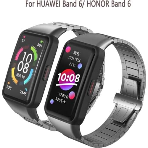 Metal Strap For Honor band 6 smart watch Replacement Wristband Bracelet belt for Hhonor 6 Smart Watch Chain strap