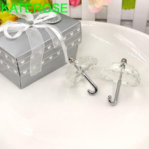【KATEROSE】Mini Crystal Umbrella Gift For Baby Baptism Party Favors and Wedding&Bridal Shower Favor