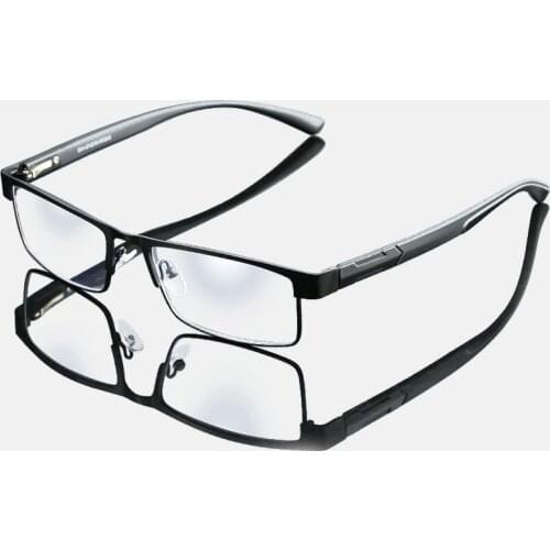 ZUEE Retro Reading Glasses Titanium Alloy Mens Reading Glasses Aspheric Coating Business Reading Glasses Presbyopic Glasses