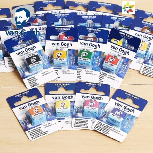 Original VAN GOGH Talens Solid watercolor pigment Single block optional 40 colors Bright-color and not faded easily Art supplies