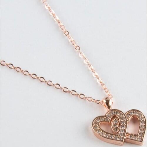 Heart Figured Zircon Cubic Zirconia Necklace
