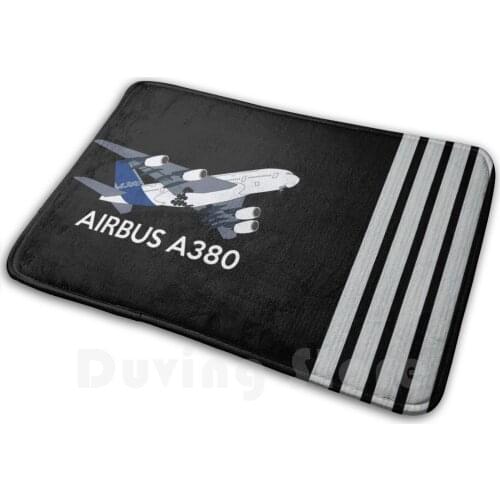 A380 Stripes Carpet Mat Rug Cushion Soft Aviation A380 Airbus Boeing Captain Pilot Fly Flying Plane Airplane Airplane