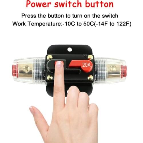 150/100/80/60/50/40/30/20A Car Truck Audio Solar Power Circuit Breaker Fuse Holder Stereo Amplifier Refit Fuse Adapter For Car