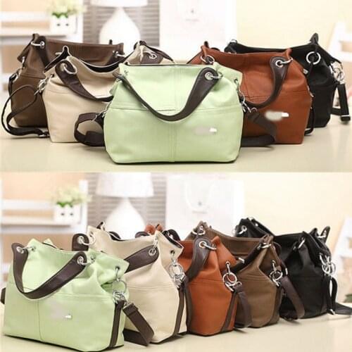 Stitching Women Shoulder Bag Soft PU leather Handbags Large Capacity Womens Totes Messenger Bags Sac A Main