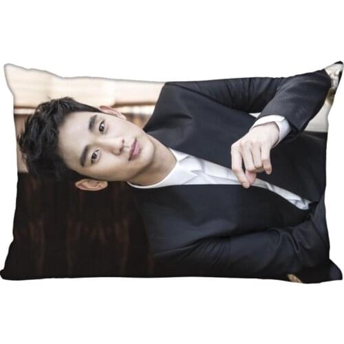 Kim Soo Hyun Rectangle Pillowcase Zipper Wedding Custom Pillow Case 40X60cm,50X75cm(two sides)Pillow Cover #7.20