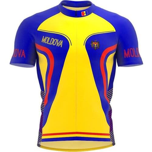 2021 new moldova mens full zipper bicycle short-sleeved cycling jersey