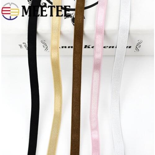 1/2pcs 8mm Elastic Band Bright Shoulder Strap for Underwear Bra Elastic Band Notebook Spring Bandage DIY Garment crafts(1pc=45m)