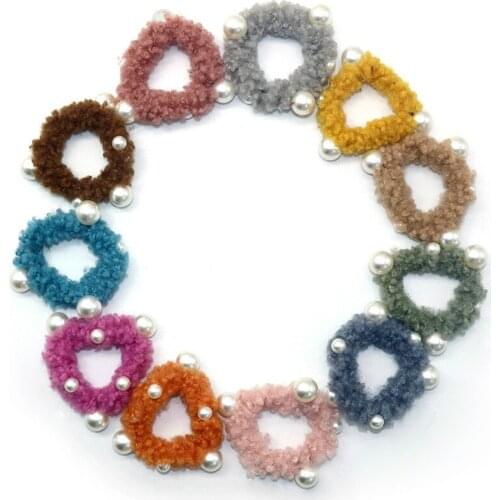 Hair Scrunchie with Pearls Elastic Hair Bands Women Girls Headwear Ponytail Holder Hair Accessories RT002