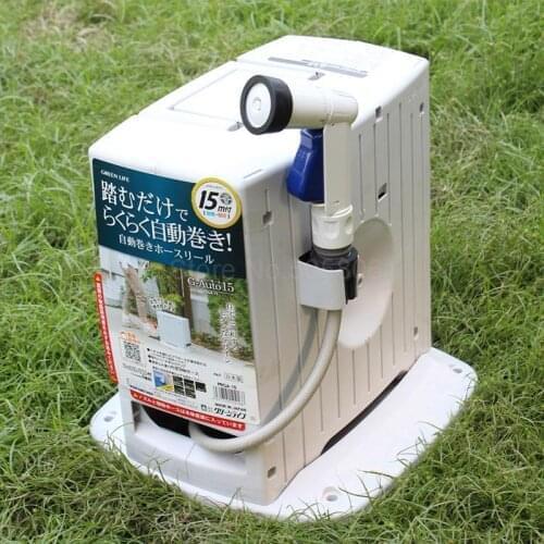 Garden watering truck Original imported 15 meters automatic recycling water truck green small