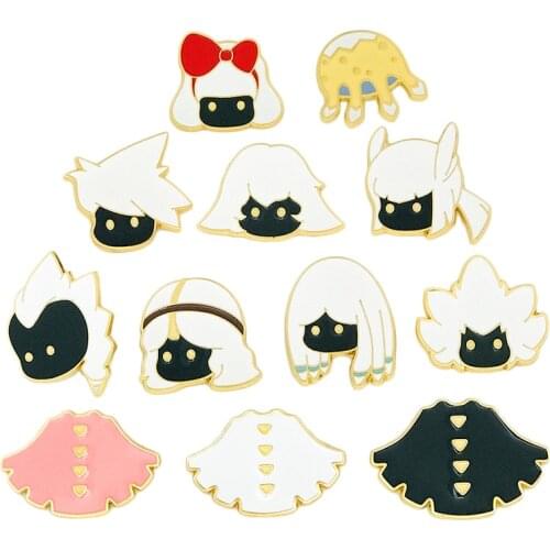 Sky:Children of Light Game Kawaii Anime Alloy Metal Brooch Pin Long Gu Yu Ma Mushroom Head Kakashi White Bird Badge Buttons Gift