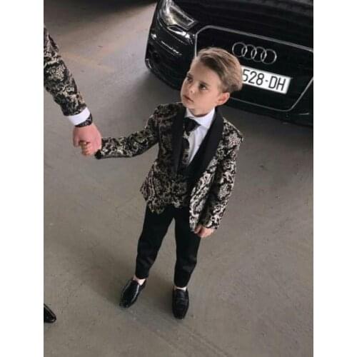 TPSAADE New style Boys 3 Pieces Suit Tuxedos Fashional Children Suit Kid Wedding/Prom Suits (Jacket+Pants+vest) Custom Made