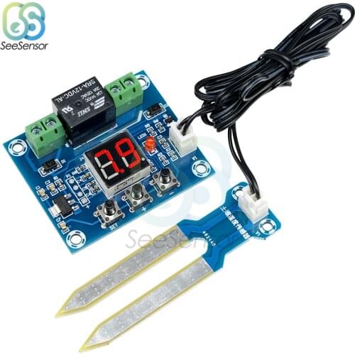 XH-M214 DC 12V Soil Humidity Sensor Controller Digital Display Humidity Controller Irrigation System Automatic Watering Module