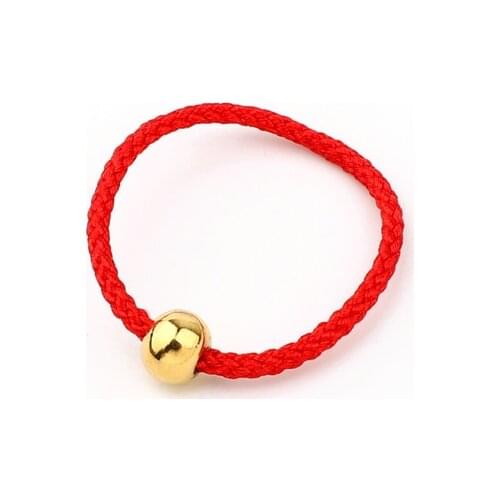 Dayoff jewelry Trendy Origional Weaving Ajustable Rings Womens Simple Accessories Lucky Beads Red Rope Ring R235