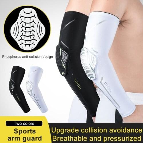 1PCS Sports Arm Guard Compress Sleeve Stretch Honeycomb Elbow Cover Pad Anti-Collision Cycling Arm Warmers