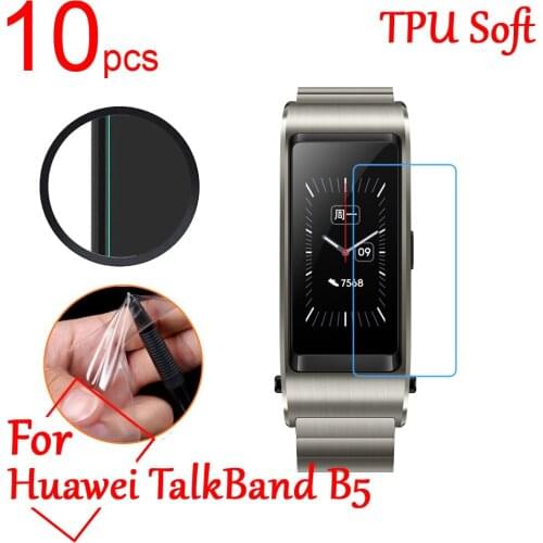 10pcs Ultra Clear TPU Soft For huawei B5 Full Screen Protector cover For Huawei TalkBand B5 sports SmartWatch Protective Film