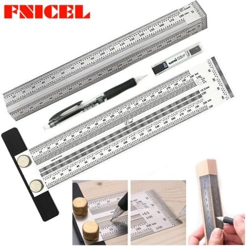 180-400mm Woodworking Scribe T-type Ruler Hole Scribing Ruler Woodworking Crossed-out Tool Marking Gauge Measuring Tool