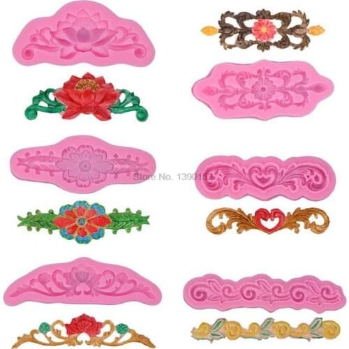 200pcs 3D Baroque Crown DIY Sugarcraft Fondant Chocolate Silicone Cake Mold Decorating Tools Kitchen Baking Pastry Decor