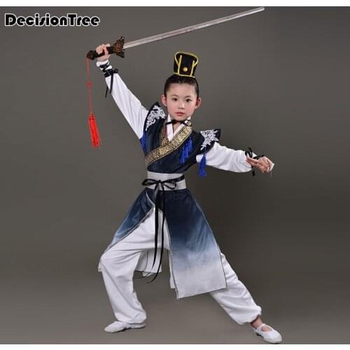 2021 children chinese traditional kung fu uniforms martial arts costume sets for kids wushu embroidery performance clothing