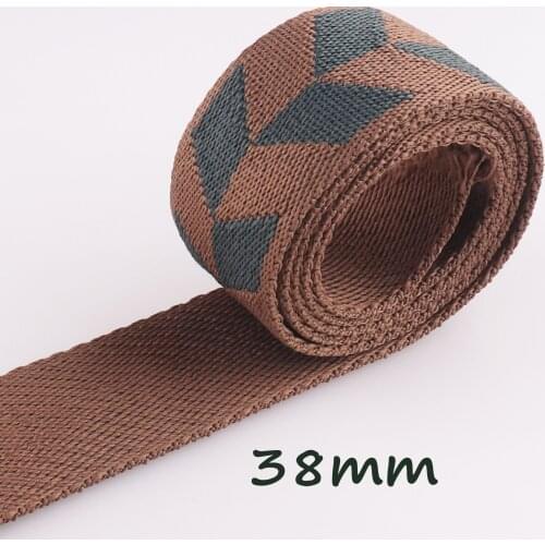5 YARDS Green Brown Webbing,1.5" Bag Straps Handle dog collars Strap trapping bag webbing by the yard 38mm